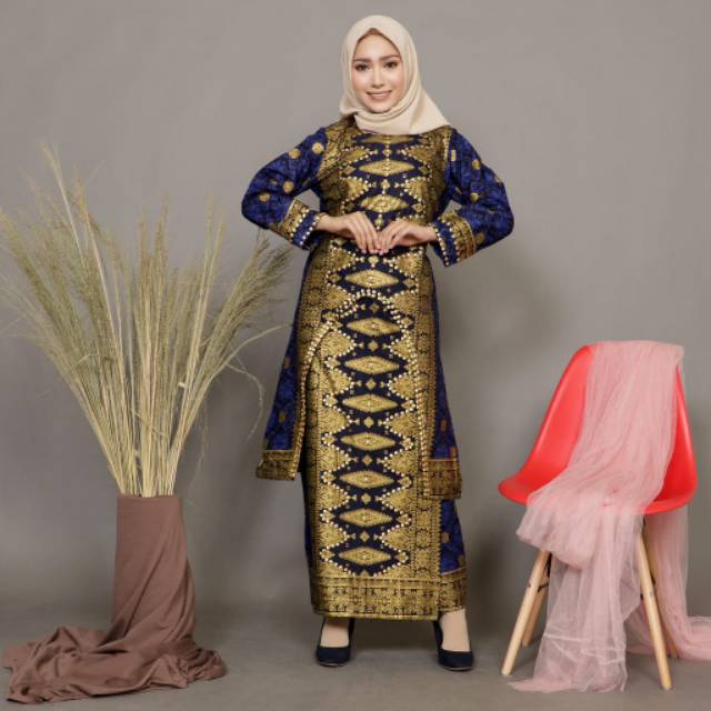 SETELAN DIANDRA SONGKET KURUNG + ROK BATIK JUPRI RUMAH KEBAYA BANDUNG BATIK COUPLE SONGKET PALEMBANG RUMAH SONGKET BANDUNG