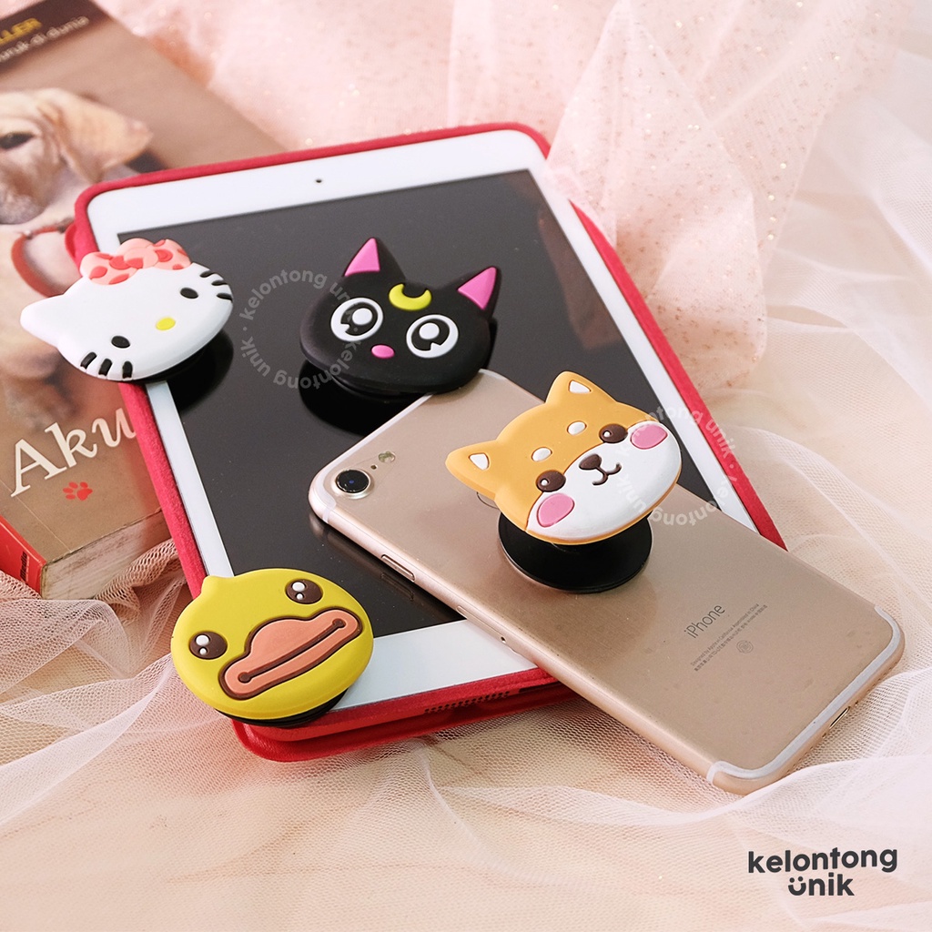 (MURAH) CARTOON - Griptok 3D/ Phone Holder PVC/ Stand HP/ Phone Stand/ Phone Grip