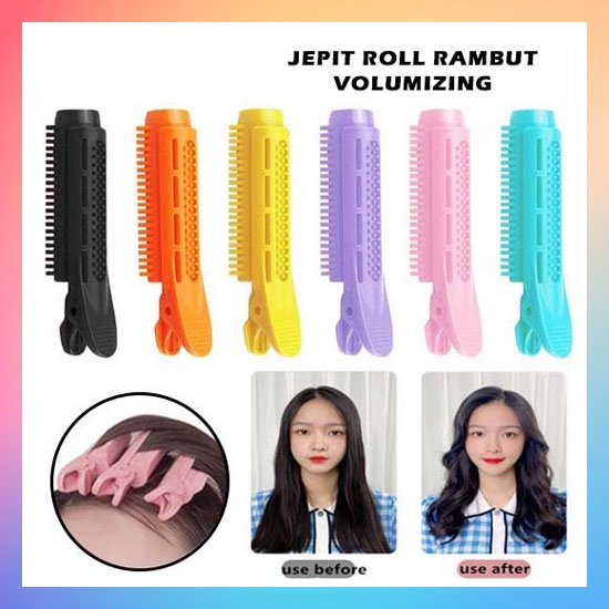 Roll Rambut Jepit Korea Hair - Gulung Jepitan Clip Volumizing Hair Poni Roller Blow Keriting Curly