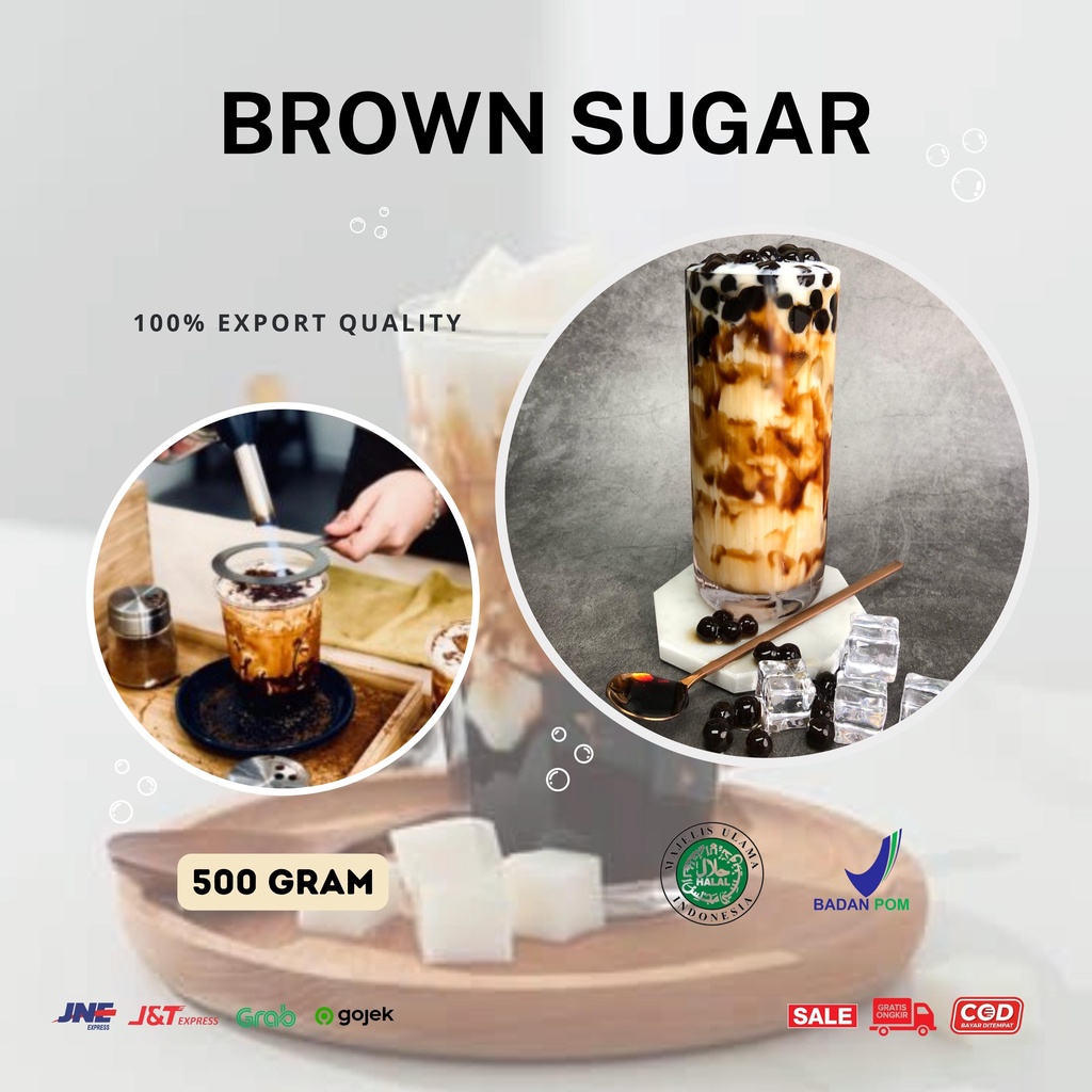 Brown Sugar 500 gram bubuk minuman boba brown sugar minuman bubuk instan rasa brown sugar bubuk minuman 500 GRAM Minuman Boba Brown Sugar serbuk minuman premium