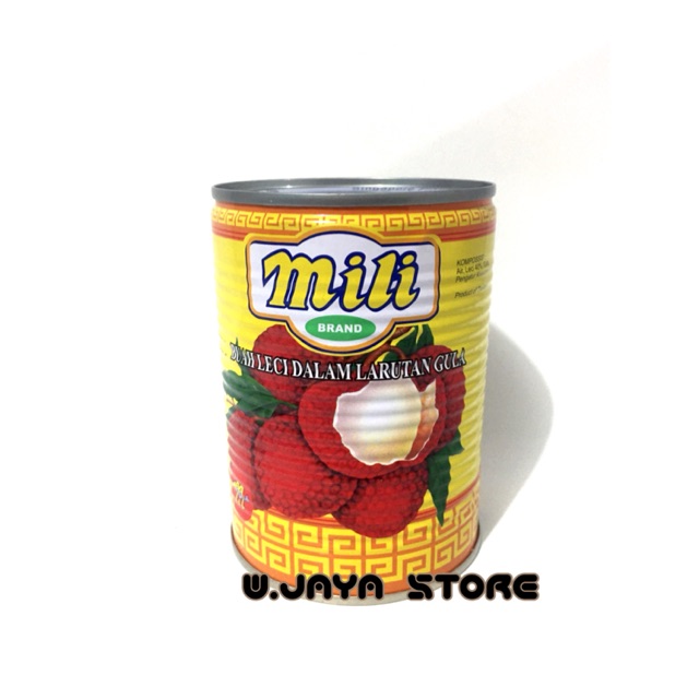 Mili Lychees in Syrup / Leci Kaleng Mili