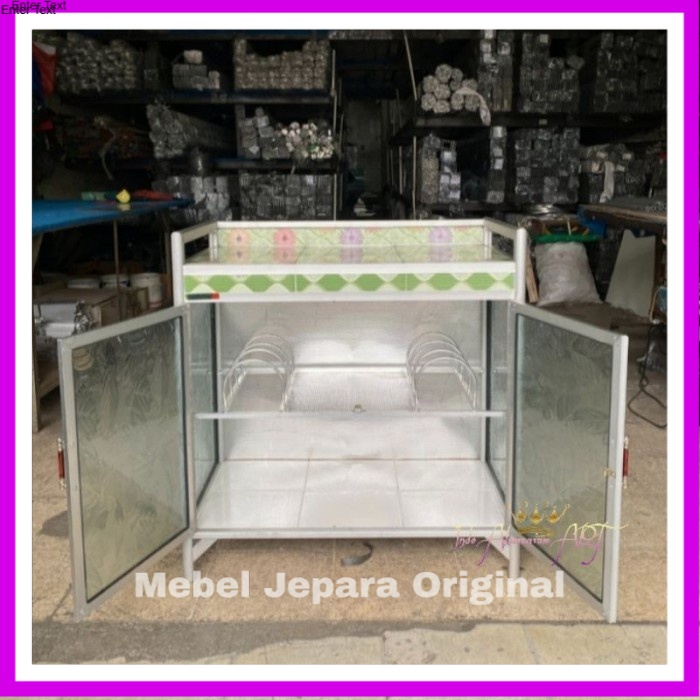 Rak Dapur Rak Piring Meja Serbaguna Aluminium Anti Karat