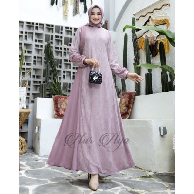 RAYA Gamis pesta muslimah gaun fitri lebaran