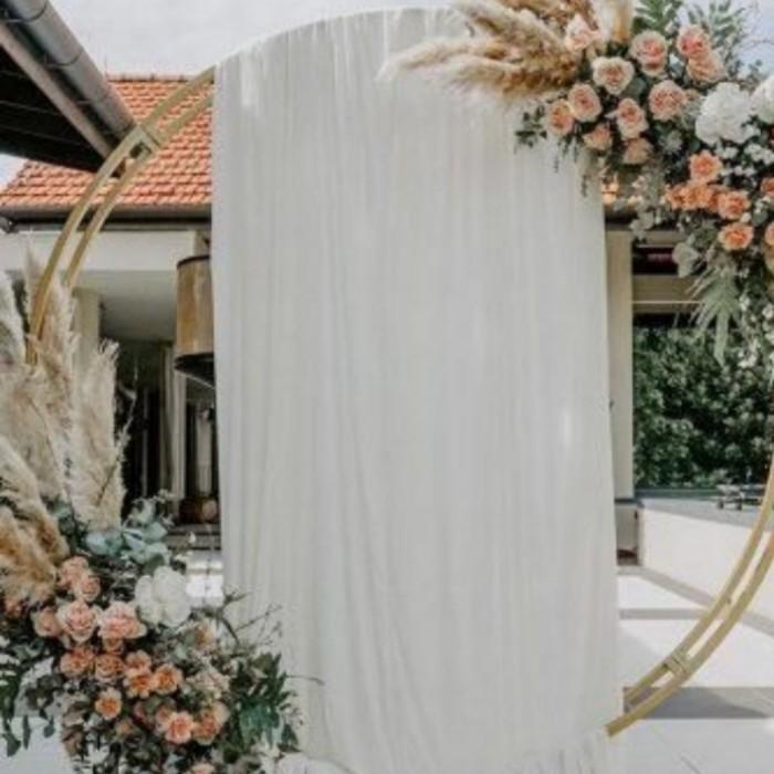 ring backdroop double besi dekorasi