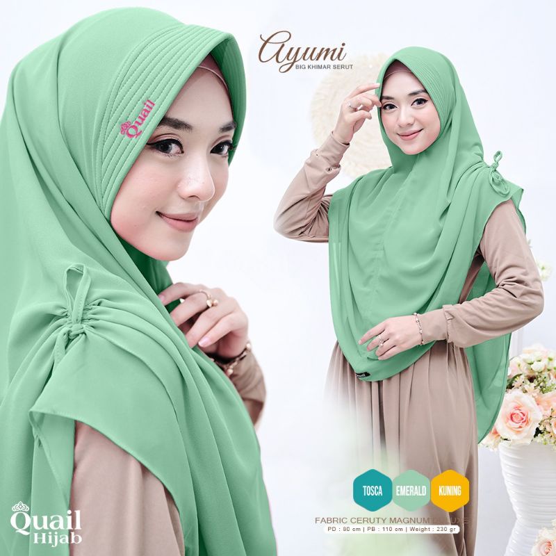 Ayumi Big Khimar Serut Original Quail Hijab