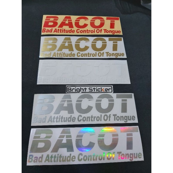 STICKER BACOT CUTTING