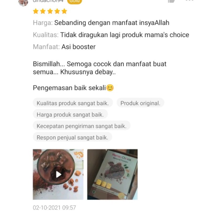 Asi Booster | Mama's Choice Almond Powder - Pelancar ASI Ibu Menyusui