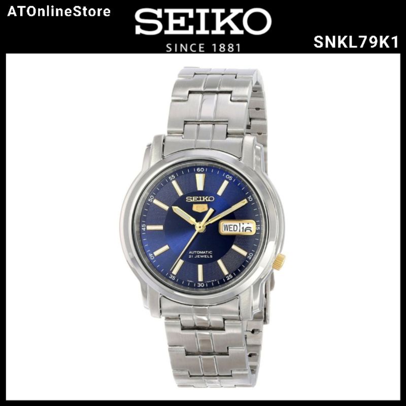 Jam Tangan Seiko 5 SNKL79K1 Automatic 21 Jewels Stainless ORIGINAL