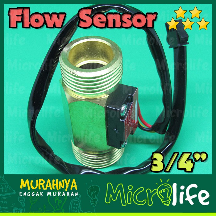 Water Flow Sensor 3/4&quot; 0.75 Inch Kuningan Aliran Air