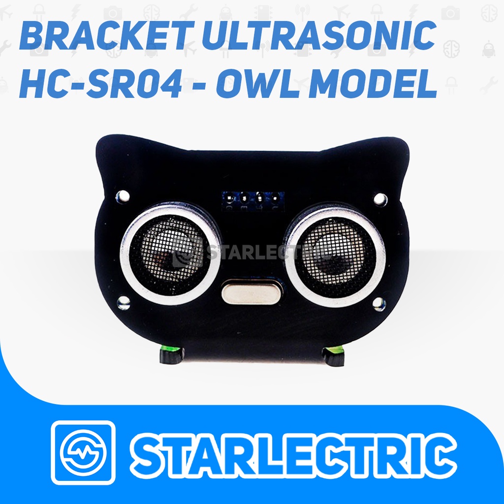 Bracket HC-SR04 Black OWL Mounting Ultrasonic SR04 Holder Acrylic