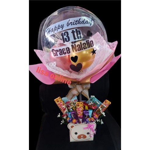bouquet balon ucapan ulang tahun tanpa snack balon ucapan