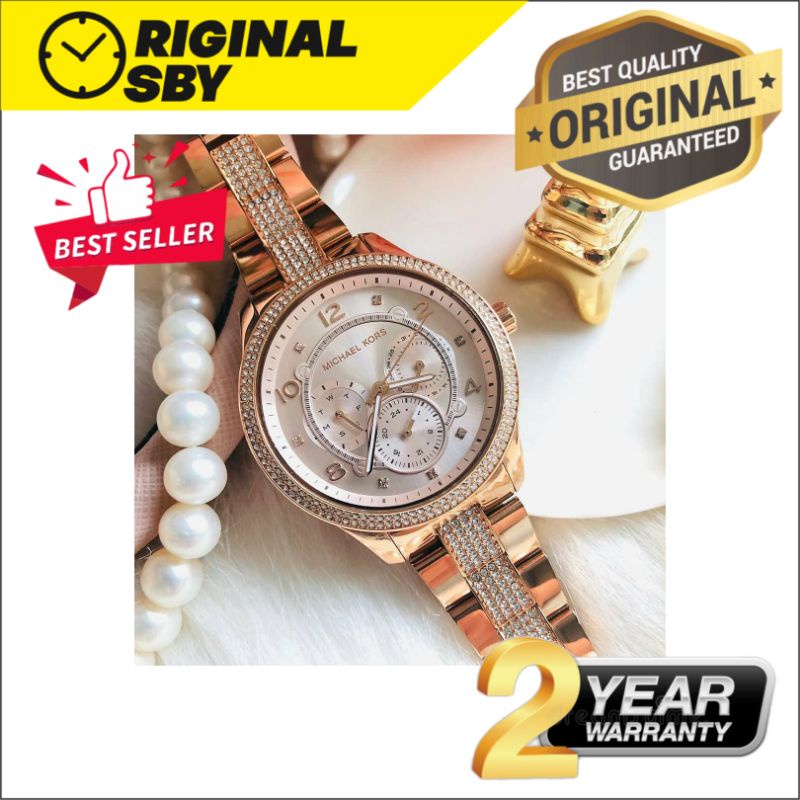 JAM TANGAN PRIA WANITA | RANTAI | KULIT | KARET | MURAH | wanita michael kors runway pave mk 6614 or