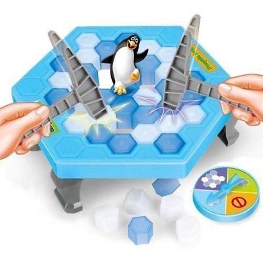 New Save the Penguin Ice Kids Puzzle Game Break Ice Block Hammer Trap Party Toy