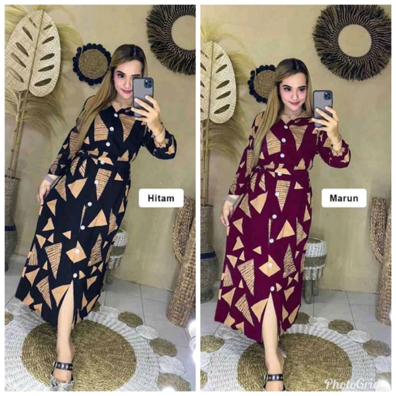 BAJU DASTER WANITA MODEL TERBARU/DASTER ANDIN MODEL GAMIS LENGAN PANJANG-1