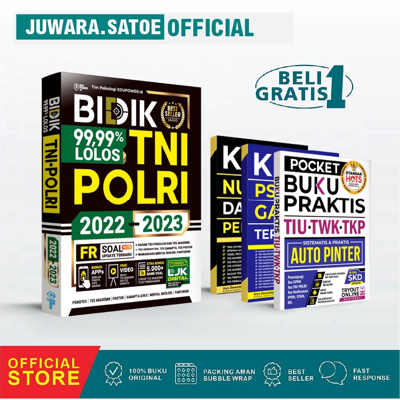 BUKU TNI POLRI 2022 - 2023 BIDIK 99,99% LOLOS TNI POLRI 2022 - 2023 TERUPDATE