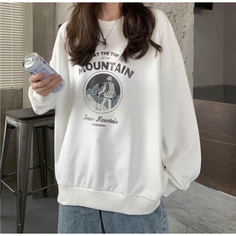 Montain sweater wanita oversize | sweater korean | sweater big size | Oblong sweater