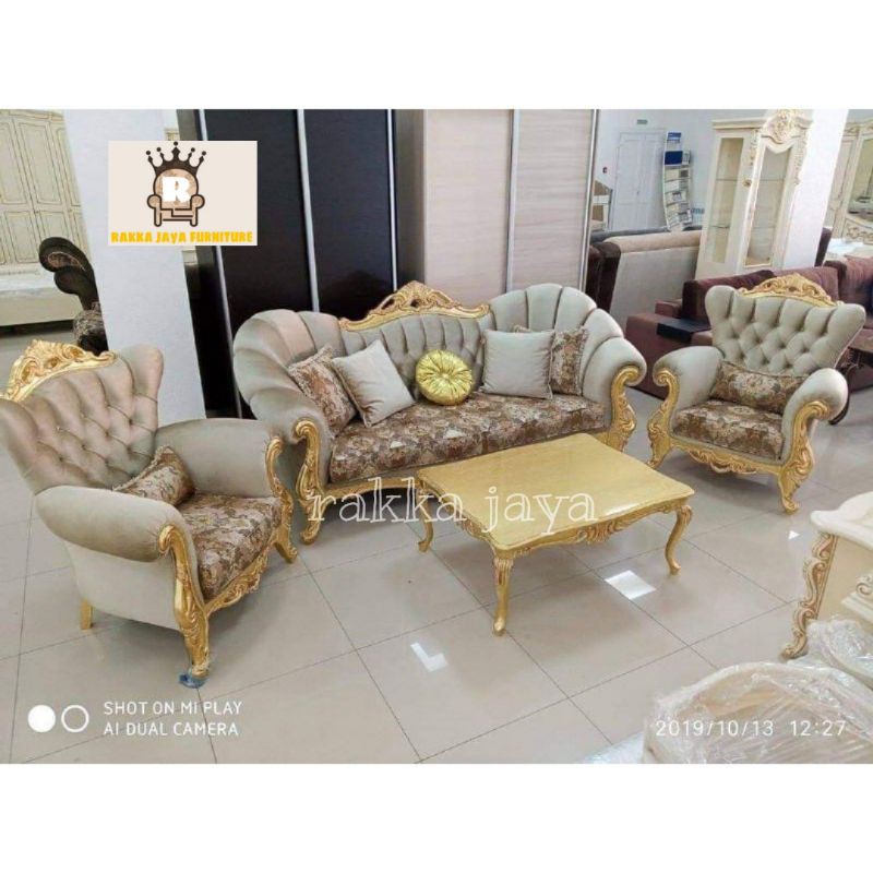 SOFA TAMU KLASIK ELEGAN/KURSI TAMU UKIR MEWAH