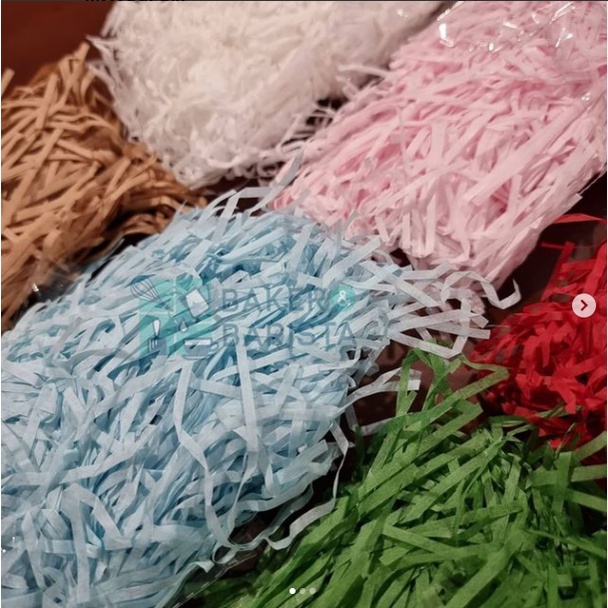 Shredded Paper Kertas Cacah Serut Alas Kado Alas Packaging Hiasan Giftbox Hias Parcel Kertas Hancur 