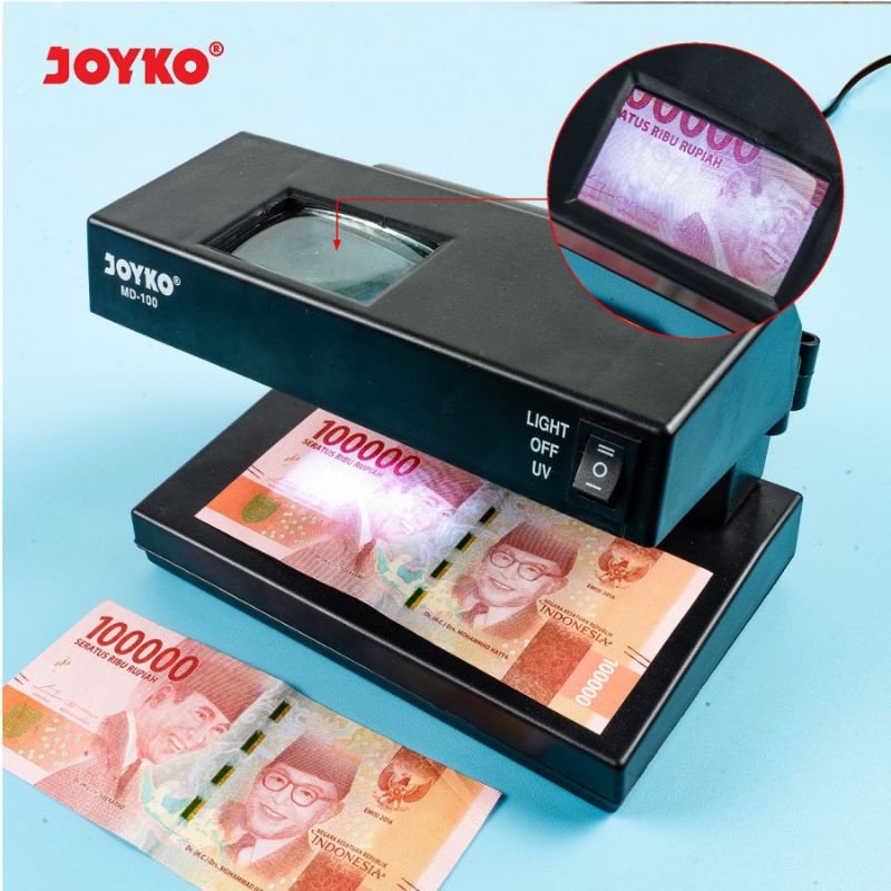 Joyko Counterfeit Money Detector / Mesin Cek Deteksi Uang Palsu MD-100