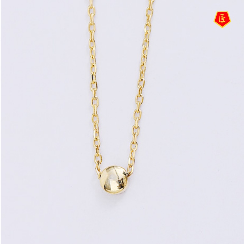 [Ready Stock]Little Golden Beans Necklace Women's Simple Fashion Elegant