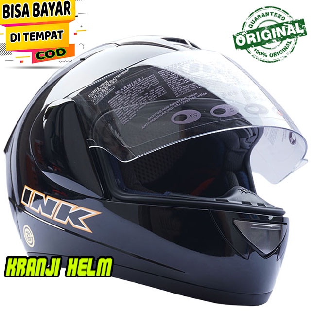 Helm Full Face / Helm Ink CL Max Solid Black Original SNI