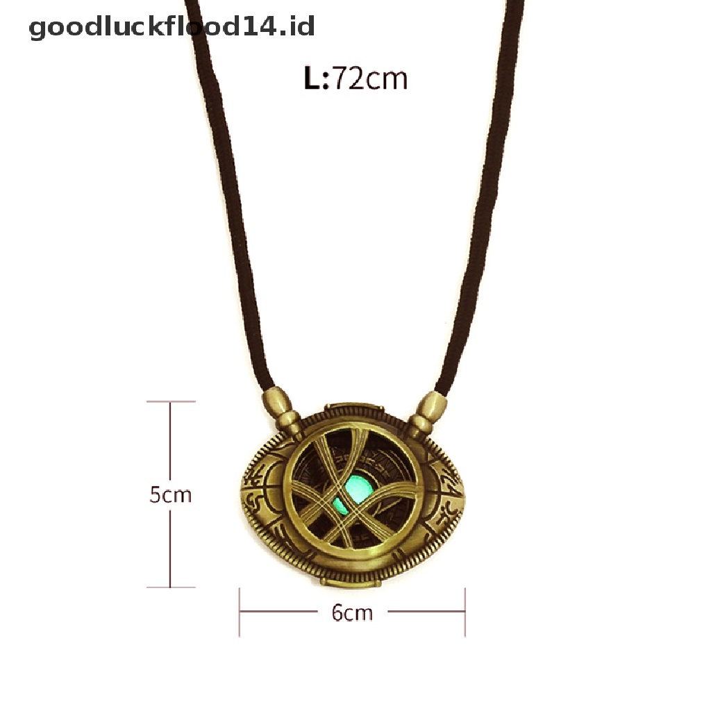 [OOID] Antique Luminous Doctor Strange Agamotto Eye Pendant Necklace Jewelry Gift ID