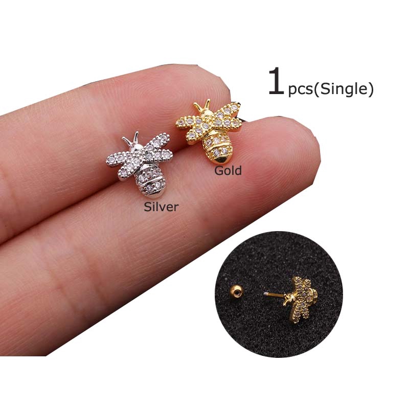 1piece Bee Tragus Cartilage Earrings Helix Pinna Piercing 20G