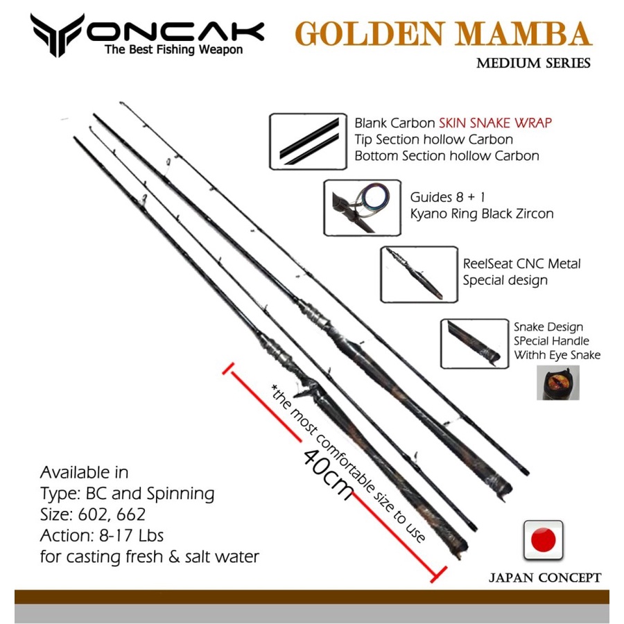Joran oncak golden mamba 662 carbon wrap skin snack