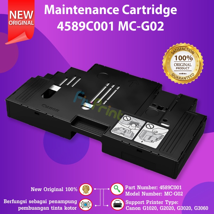 Original Maintenance Cartridge Canon MC-G02 MCG02 Ink Pad Printer G1020 G2020 G3020 G3060 G570 G670