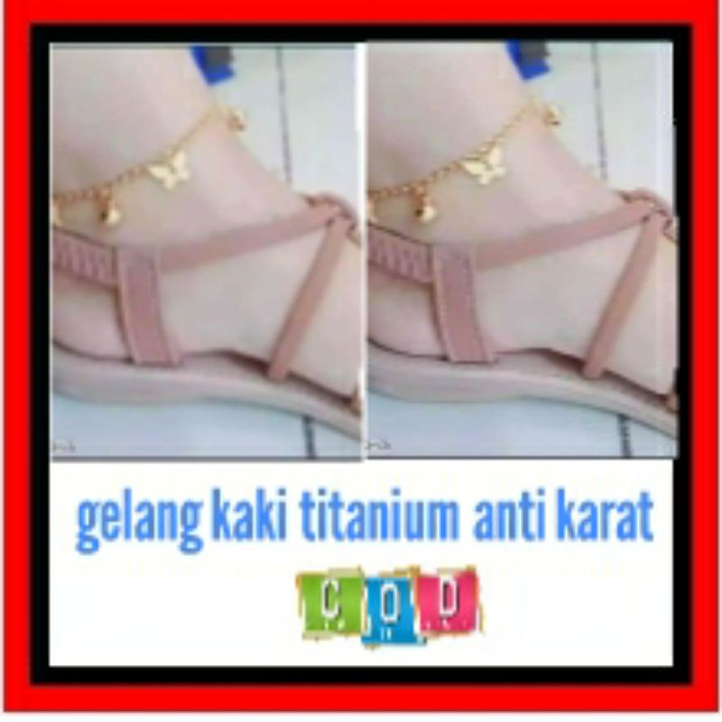 Gelang kaki titanium murah gelang kaki wanita anak dewasa murah gelang kaki anti karat murah