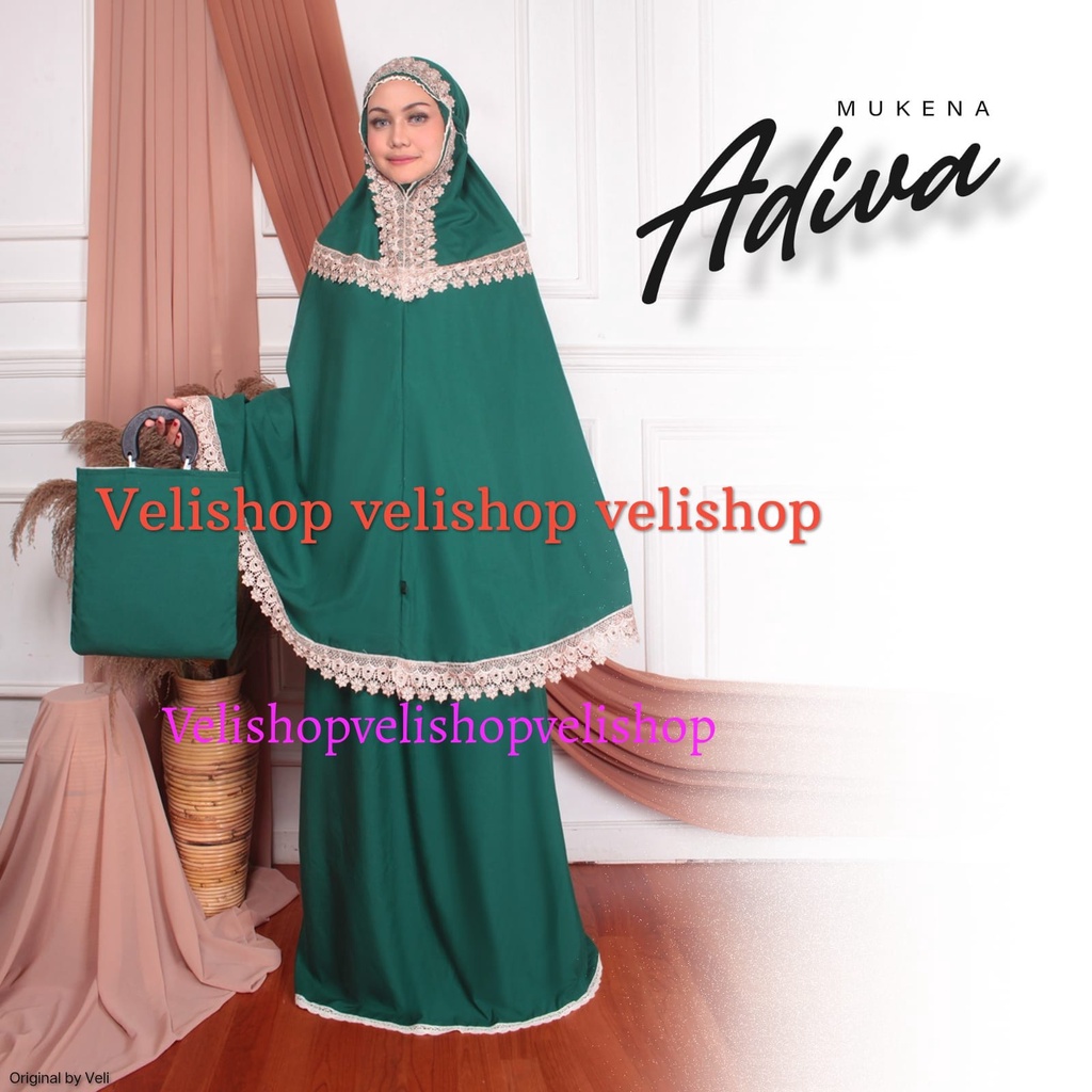 MUKENAH ADIVA  RENDA KALUNG DEWASA PLUS KHADIJAH REALP PICT MIX BORDIR TAS MUKENA INDIA PRAYER FASHI