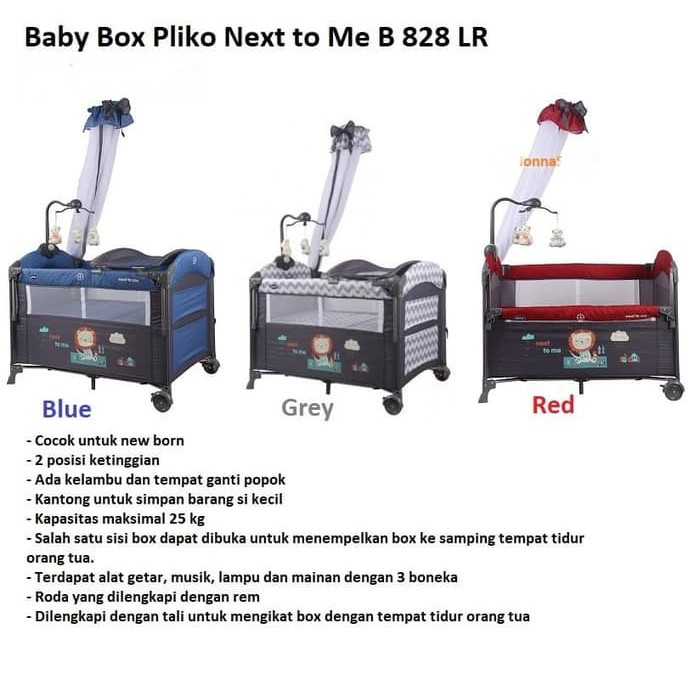 ♣︎ BABY CUTE ♣︎ PLIKO BOX BAYI 828LR / TEMPAT TIDUR BAYI / BOX BAYI / BOX LIPAT BAYI