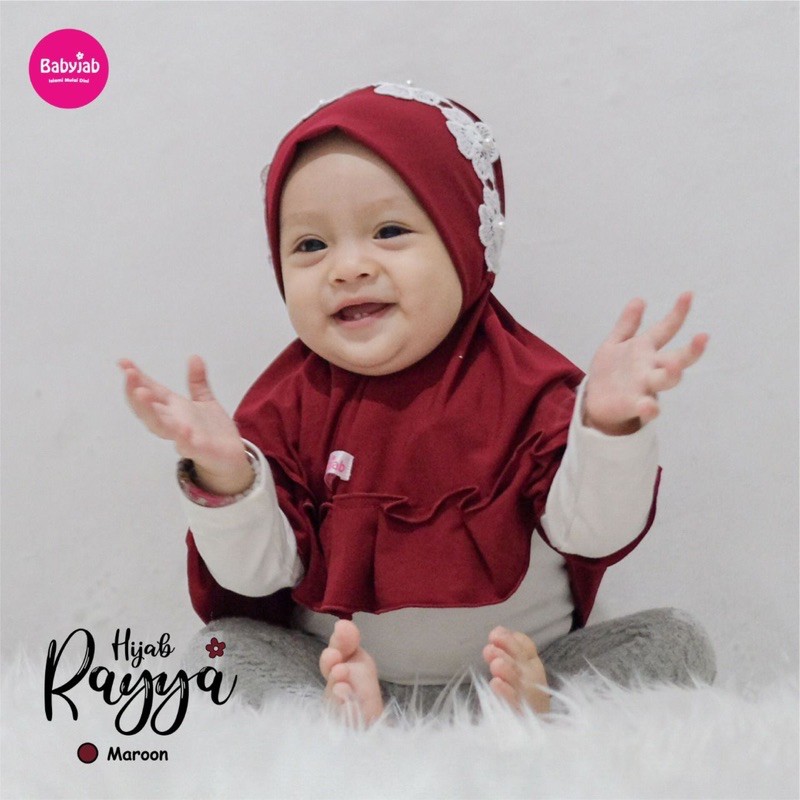 Babyjab Rayya Jilbab Anak Lucu - Baby Jab Hijab Bergo Bayi Perempuan 0 1 2 3 4 5 6 7 Tahun