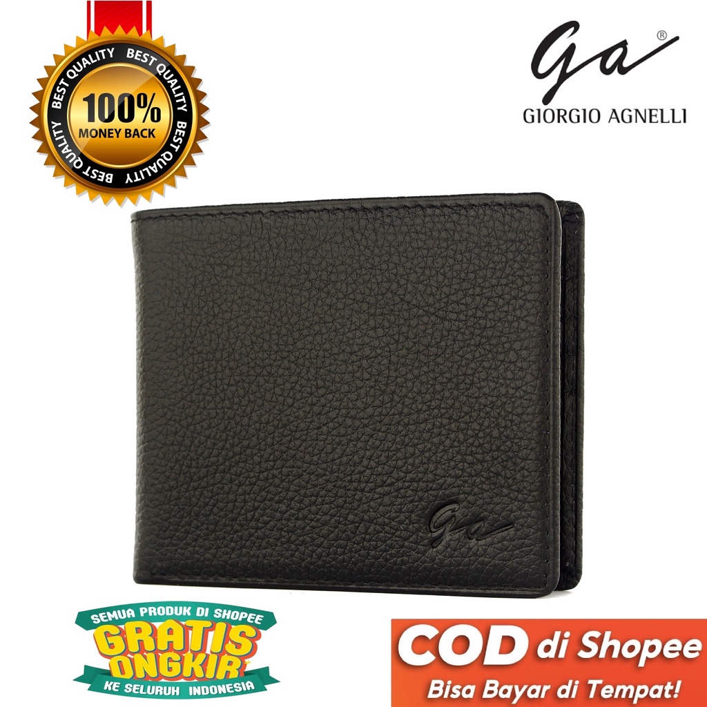 TOKOKOE - Dompet Kulit Pria Original Branded PROMO | Giorgio Agnelli MIL01 Black