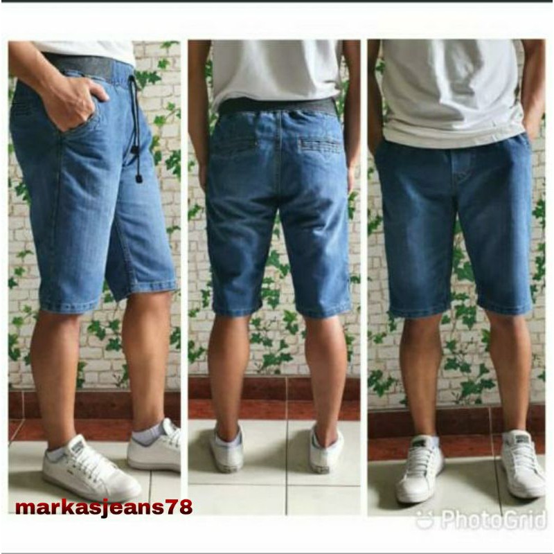 Celana Pendek Jeans rip pria