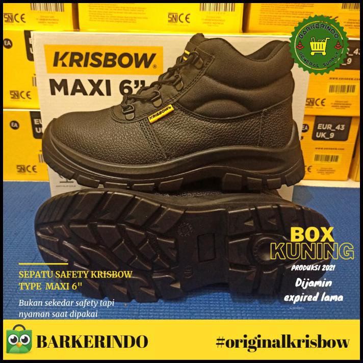 Sepatu Safety Krisbow Maxi 6 Inch - Hitam, 39