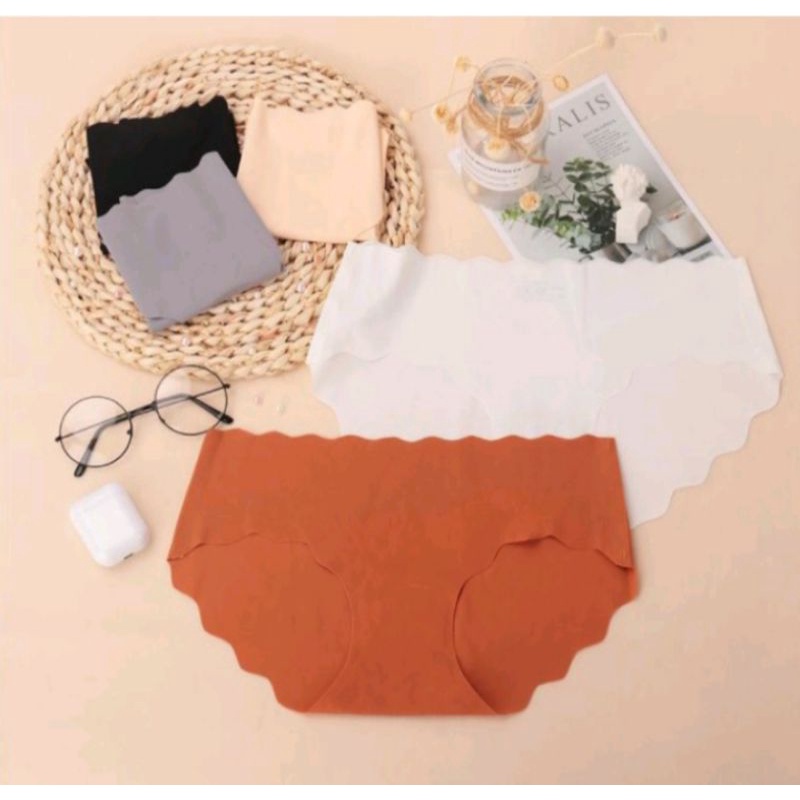 Celana Dalam Seamless Gelombang sexy CD Wanita Kolor Cewe Tanpa Jahitan