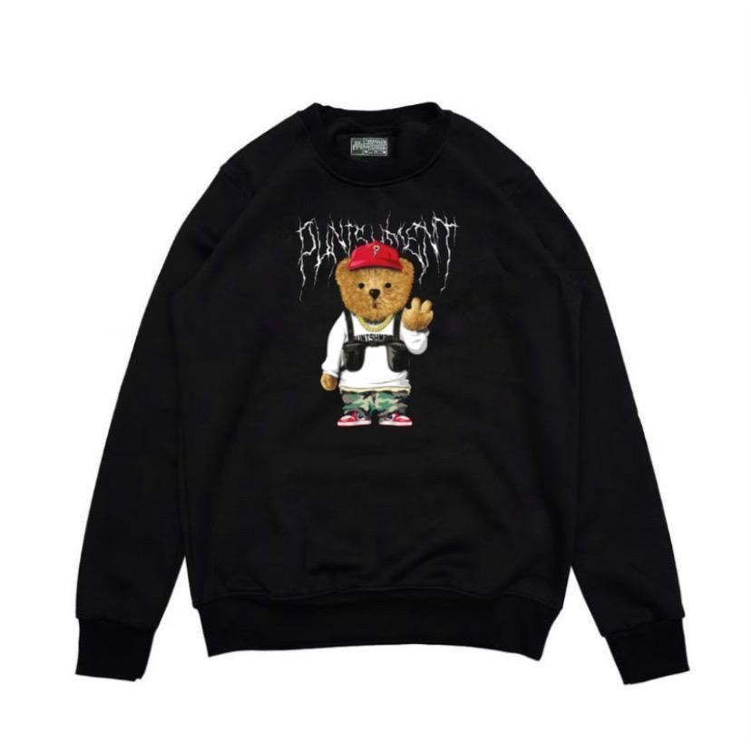 Sweater Crewneck Aesthetic Bear Broken Before Metal Font Pria &amp; Wanita Distro Fleece Tebal M-XL