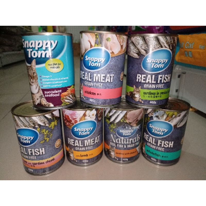 Snappy Tom Kaleng makanan Basah kucing Wet food 400gr