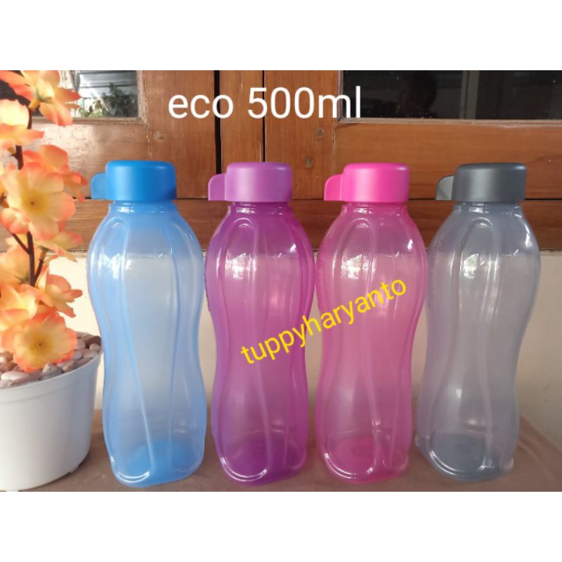 botol minum botol eco 500ml tupperware tutup ulir/ putar
