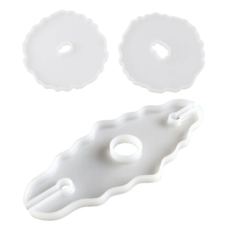 SIY  3 Pcs/Set Crystal Epoxy Resin Mold Coaster Casting Silicone Mould DIY Crafts Jewelry Making Tool