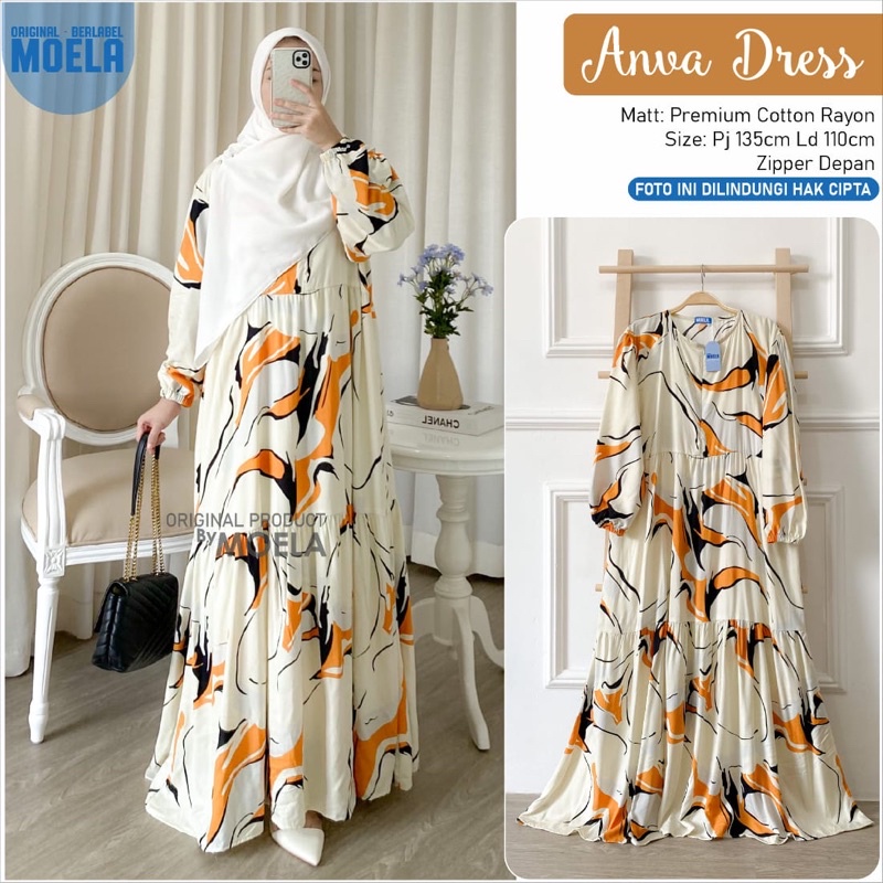 Anva Dress Gamis Ld 110 by Original Moela Berlabel