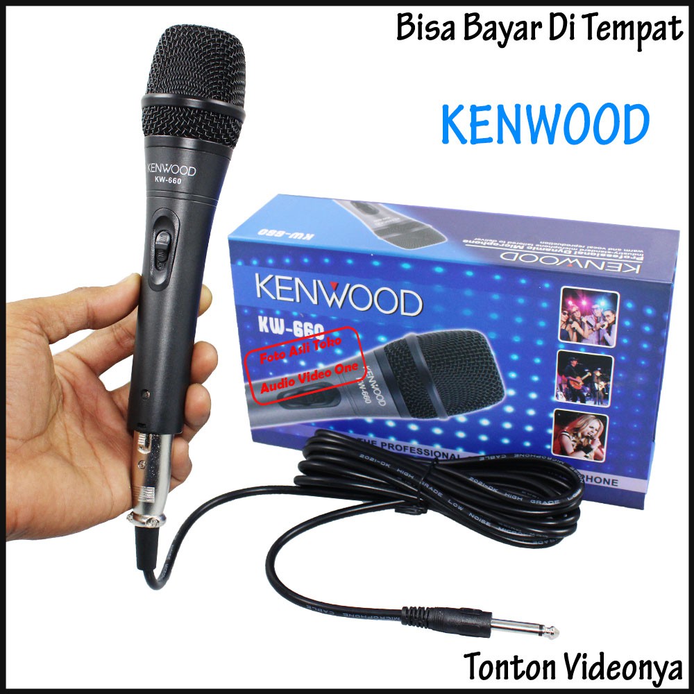 Mic Vokal Kenwood KW-660 Microphone Dynamic Audio Vocal Professional
