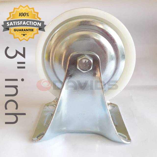 Roda Troli Ban Gerobak Karet Lemari Etalase Nilon 3 Inch Mati