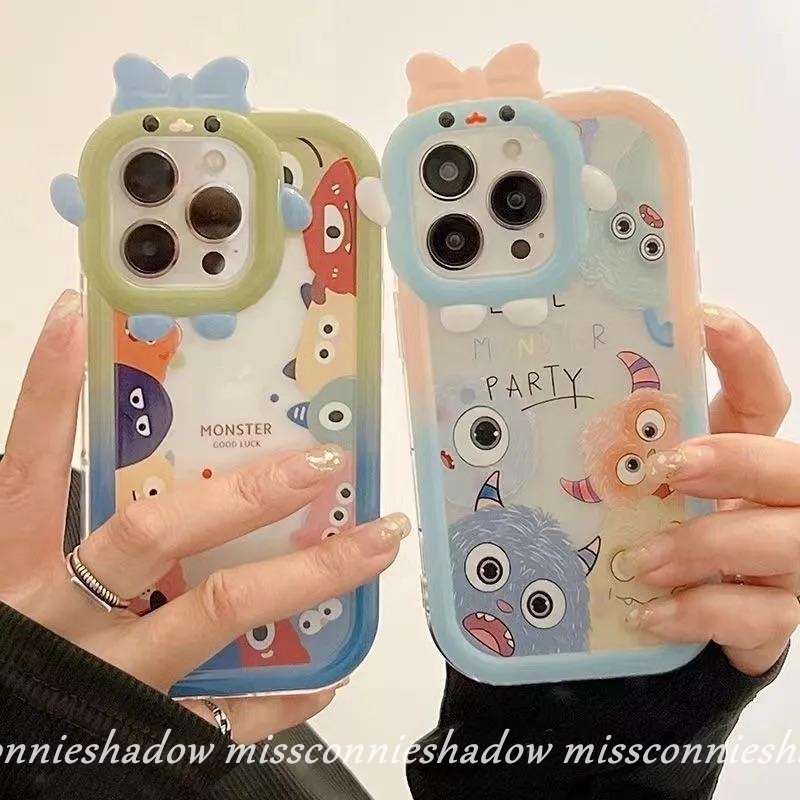 Soft Case Desain Kartun Monster Kecil 3D Untuk IPhone 11 XR 6 6S 7 8 Plus 13 12 11 14 Pro MAX 14 Plus X XS MAX SE 2020