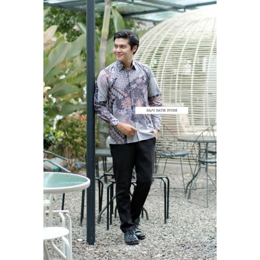 Maura Couple - Sania Ruffle Batik Couple ori Ndoro jowi DNT Garansi Termurah Shopee - Couple Aulia-Kemeja Seno Abu