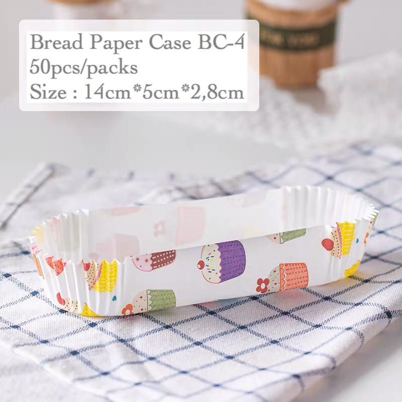 bread paper case oval 50pcs paper cup oval unik dan mewah