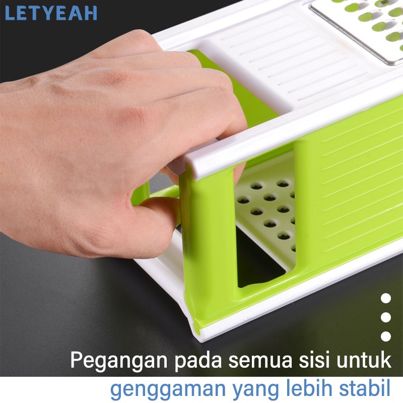 letyeah Parutan serbaguna / parutan sayur manual / alat pemotong sayur / alat pengiris grater dapur