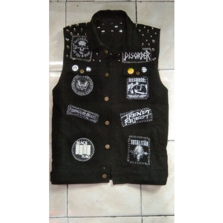 COSTUM JAKET VEST PUNK/D-BEAT/DOUBLE KERAH