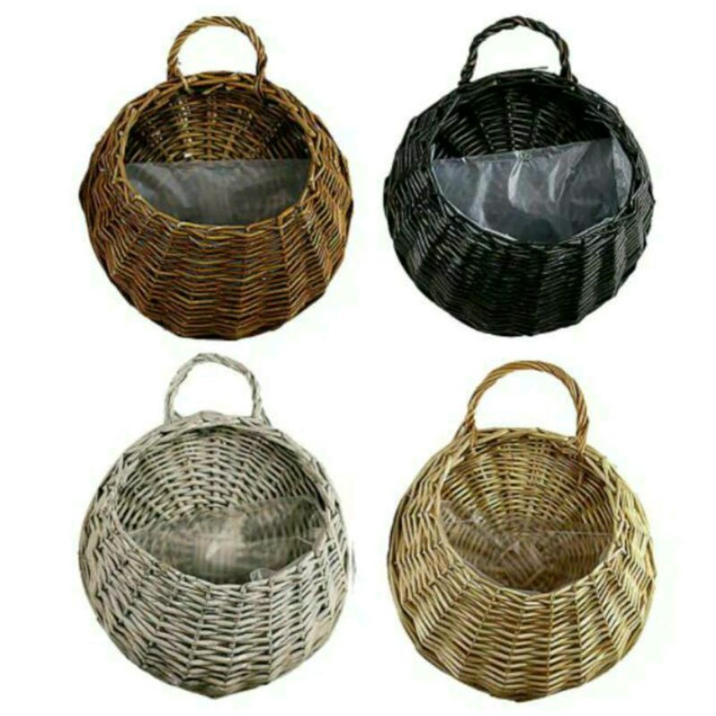 pot dinding rotan ready vas bunga